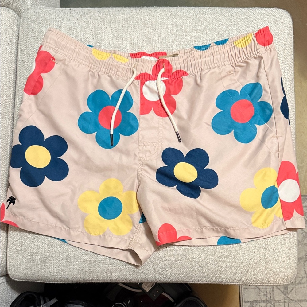 OAS Men's Floral Athletic Shorts - Pink, Blue, Yellow, Red